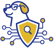 ScanDog blog hero image showing a stylized dog logo and security-themed illustration